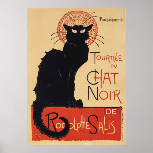 Vintage Black Cat Advertisement Poster