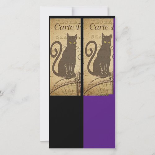 Vintage Black Cat Art  Bookmark Card