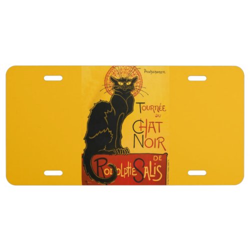 Vintage Black Cat Art Nouveau Chat Noir Steinlen License Plate
