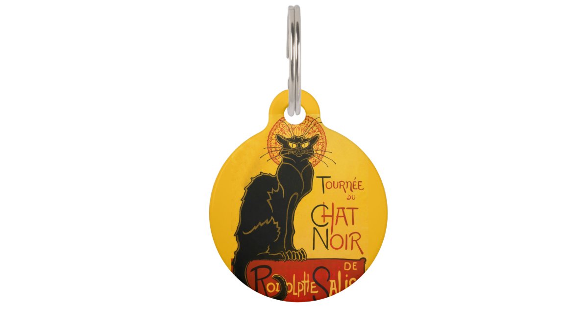 Vintage Black Cat Art Nouveau Paris Cute Chat Noir Pet Zazzle Com