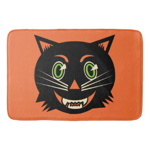 Vintage Black Cat Bath Mat