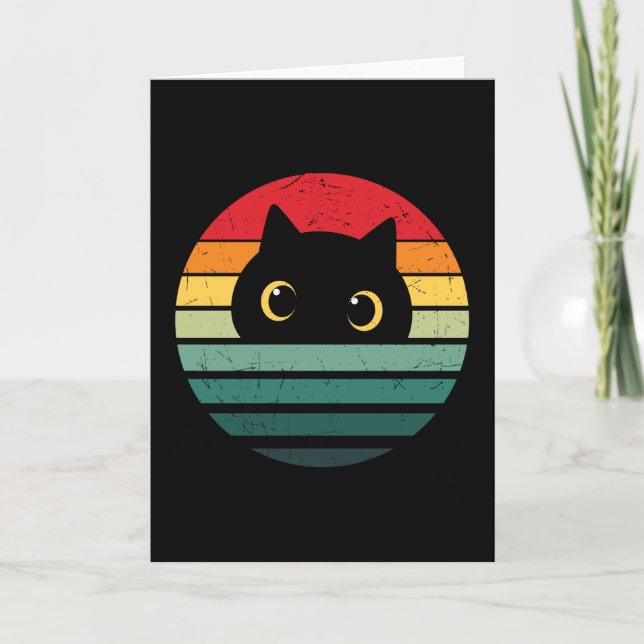Vintage Black Cat Card (Front)