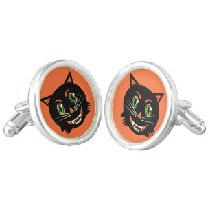 Vintage Black Cat Cufflinks