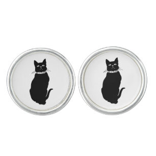 Vintage Black Cat Cufflinks