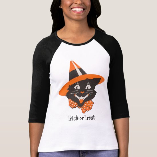 Vintage Black Cat Halloween Shirt
