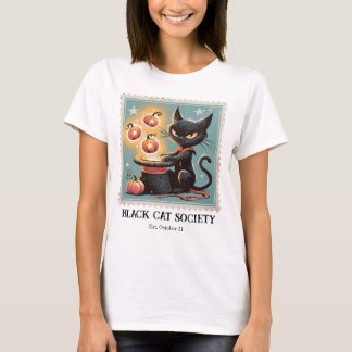 Vintage Black Cat Halloween Shirt