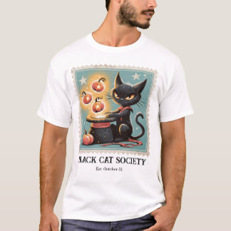 Vintage Black Cat Halloween Shirt