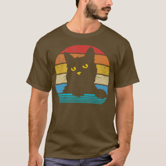 Vintage Black Cat Lover Retro Style Cats Kitty Lov T-Shirt
