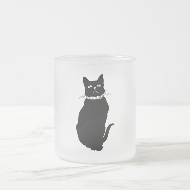 Vintage Black Cat  Mug (Center)