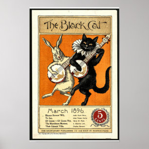 Vintage Black Cat Poster