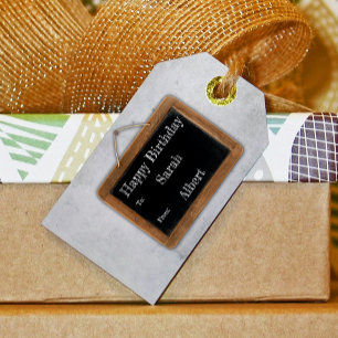 Vintage Black Chalk Board Unique School Birthday Gift Tags