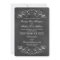 Vintage Black Chalkboard Flourish Wedding