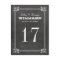 Vintage Black Chalkboard Wedding Table Number