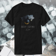 Vintage Black Christmas Ornaments with Ribbon