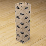 Vintage Black Crab on Beige Pattern Wine Box<br><div class="desc">Give your gift a touch of vintage coastal charm with this gift box featuring a classic black crab pattern on a beige background, set in a decorative diamond grid. Perfect for beach-themed events, seafood lovers, or nautical enthusiasts, this elegant and timeless design adds a sophisticated marine touch to any gift...</div>