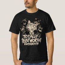 Vintage Black Cream Cat Gang Sarcastic Humor