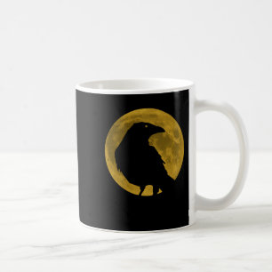 Vintage Black Crow Raven Bird Silhouette Full Harv Coffee Mug