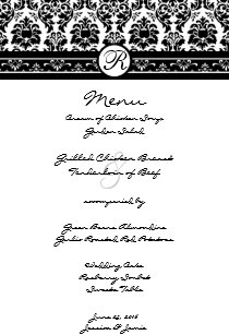 vintage black damask borders