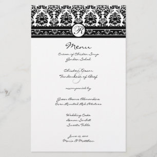 Vintage Black Damask Borders