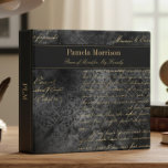 Vintage Black Damask & Gold End of Life Planner 3 Ring Binder<br><div class="desc">No one likes to think about death, but planning in advance can make it much easier for those loved ones left behind. Creating an "In Case of Death" binder can ease the burden. There are many documents and information that you can include in a death binder notebook to help your...</div>