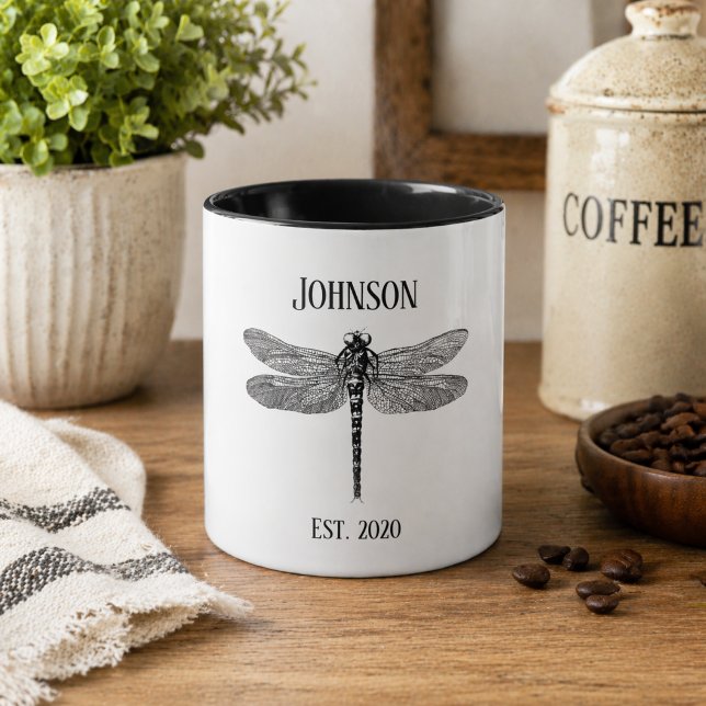 Vintage Black Dragonfly Mug (Creator Uploaded)