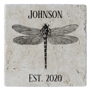 Vintage Black Dragonfly Trivet