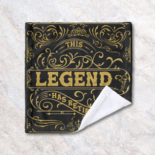 Vintage Black Gold Legend Retirement Wash Cloth