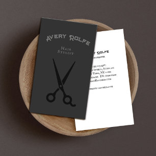 Vintage Black Hair Stylist or Barber Scissors Business Card