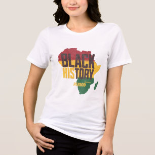 Vintage Black History Period Africa Map Pan-Africa Tri-Blend Shirt
