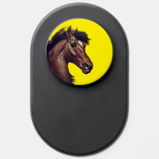 Vintage Black Horse Portrait PopSocket