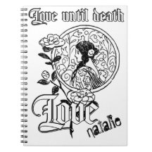 Vintage black ink tattoo with text LOVE