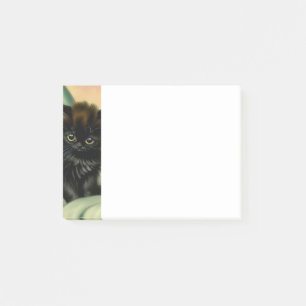 Vintage Black Kitten Illustration Post-it Notes