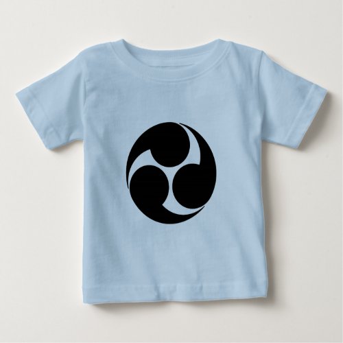 Vintage Black Kobayakawa Japan Mon Oriental Art Baby T_Shirt