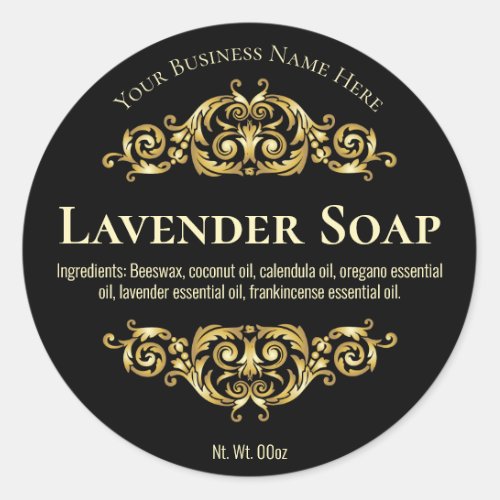Vintage Black Label For Homemade Soap