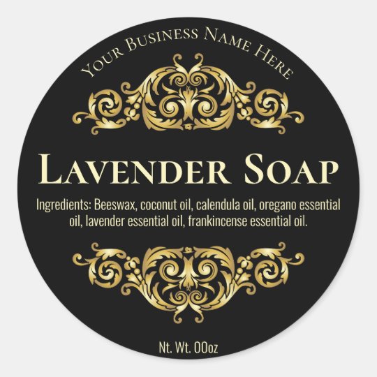 Vintage Black Label For Homemade Soap | Zazzle.com