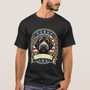 Vintage Black Labradoodle Dog Retro Art Design for T-Shirt