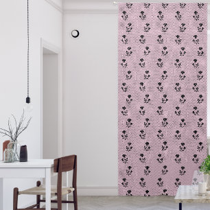 Vintage Black Lace Blackout Curtains