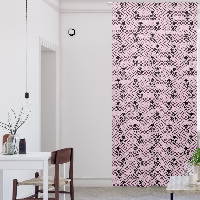 Vintage Black Lace Blackout Curtains (Living Room)