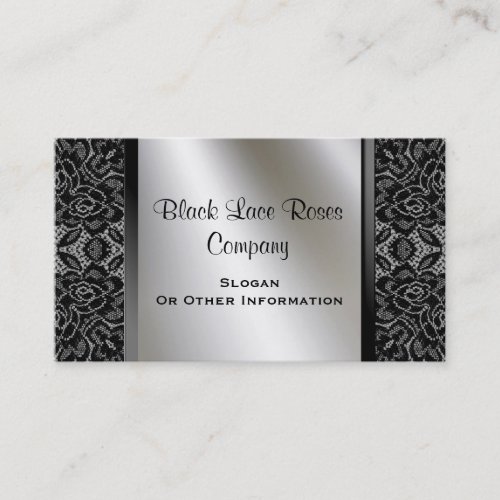 Vintage Black Lace Business Cards