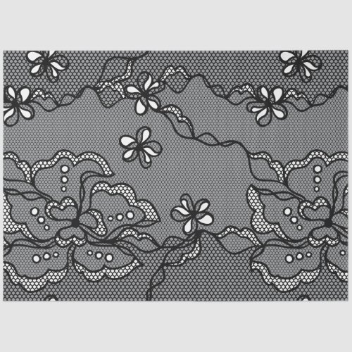 Vintage Black Lace decoupage Tissue Paper