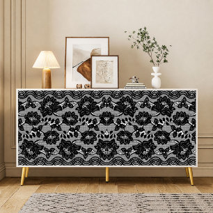 Vintage Black Lace decoupage Tissue Paper