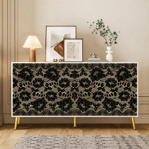 Vintage Black Lace decoupage Tissue Paper