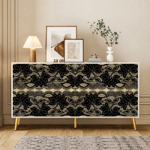 Vintage Black Lace decoupage Tissue Paper