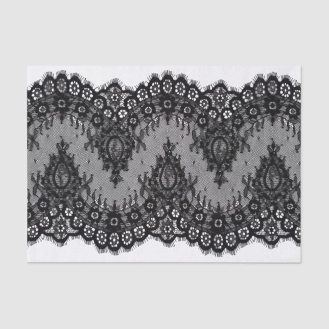 Vintage Black Lace Tissue Paper (Front)