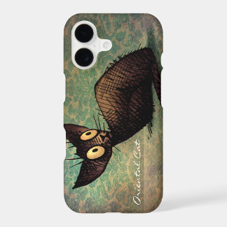 Vintage Black Oriental Shorthair Cat iPhone 17 Case