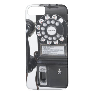 Vintage Black Pay Phone iPhone 8/7 Case