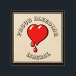 Vintage Black Red Bleeding Heart Liberal Pop Art<br><div class="desc">Decorate your room with this nice Wood Wall Art with a funny pop art red bleeding hart. If you're a bleeding hart liberal then this funny cartoon is for you. The background is wood texture. A bleeding heart for a liberal. Maybe a present for all those Obama lovers? Liberals are...</div>