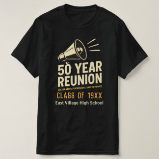 Vintage Black Retro Bold 50 Year Reunion Class T-Shirt