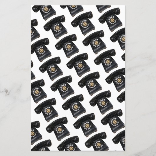 Vintage Black Rotary Phone (Front)