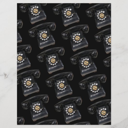 Vintage Black Rotary Phone (Back)